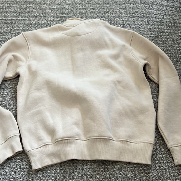 New Zara Men Cream Sweatshirt Sweater Button Top Pullover S ERCU - Picture 11 of 11